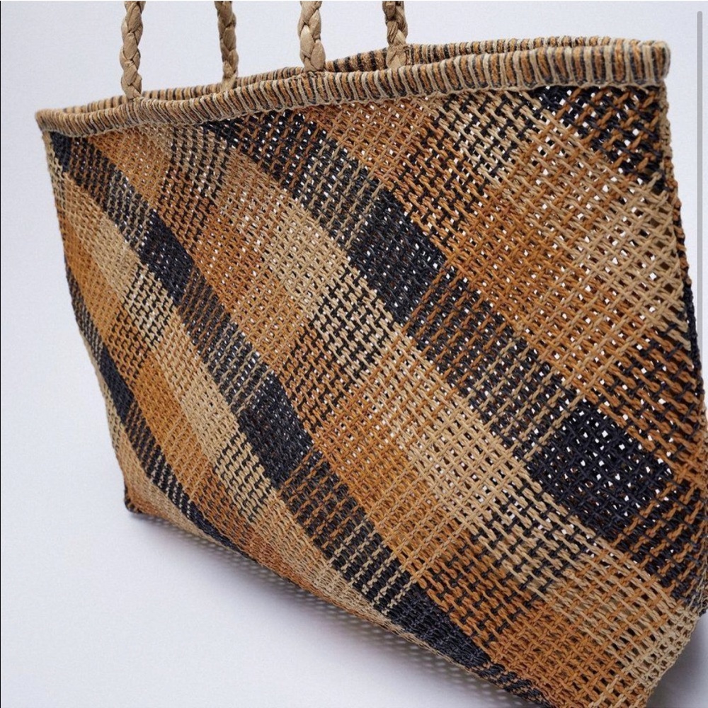New Zara woven tote bag - Picture 2 of 6